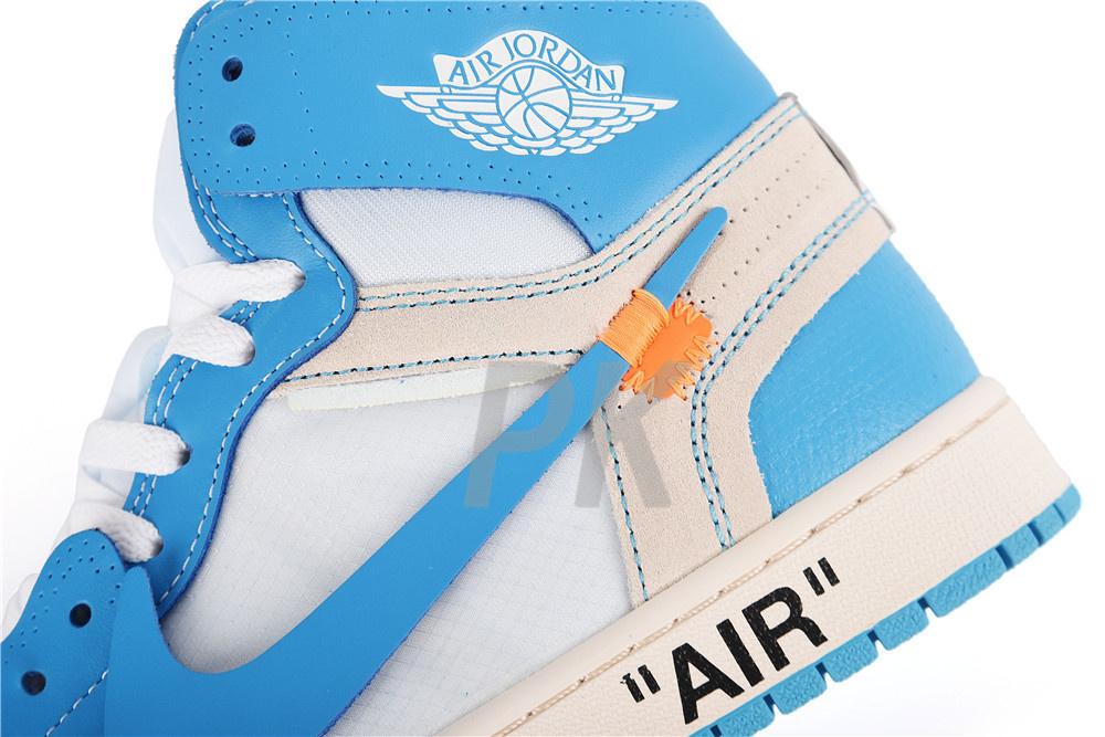 PK GOD X YIFU RETAIL FACTORY OFF WHITE X AIR JORDAN 1 POWDER BLUE UNC RETAIL MATERIALS ready limited